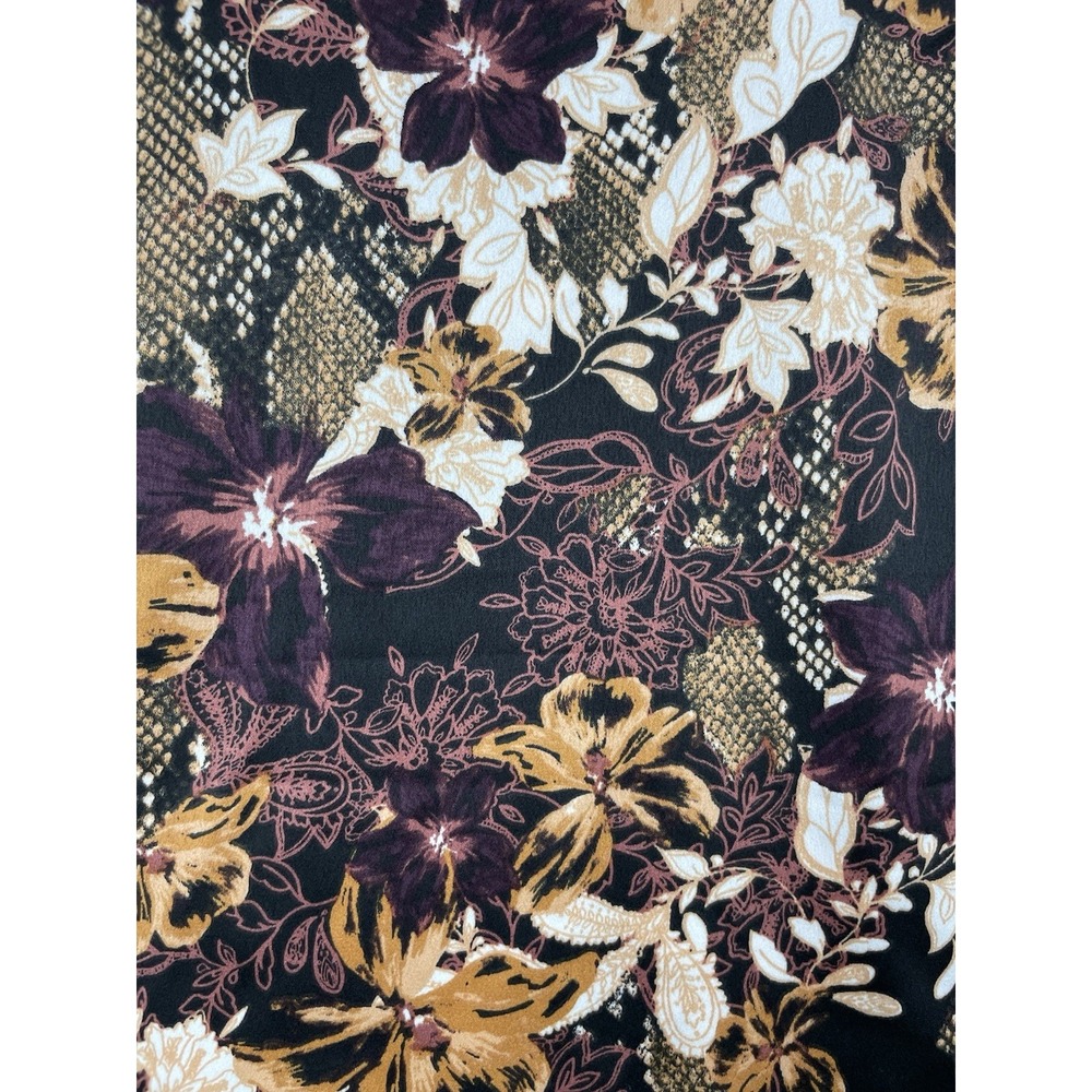 Marc New York Women's Floral Shirt Blouse Brown & Purple Medium‎ NWT Andrew Marc - Picture 2 of 12